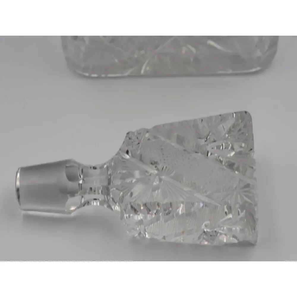 1901c. Hand Cut American Brilliant Period Crystal Liquor Wine Decanter / Carafe